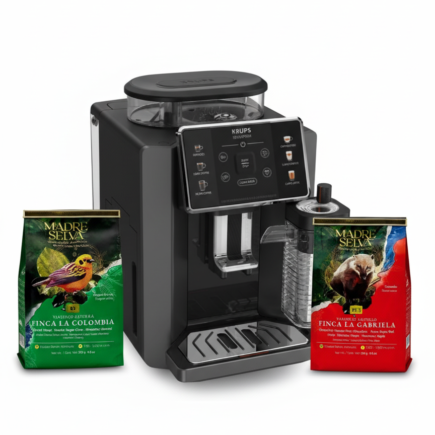 Cafetera Espresso Full Auto Sensation Milk + Kit Accesorios Krups